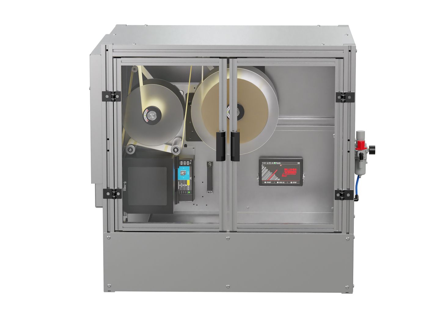 Palettenetikettierer AP 182 / AP 182 RT  frontal geschlossen