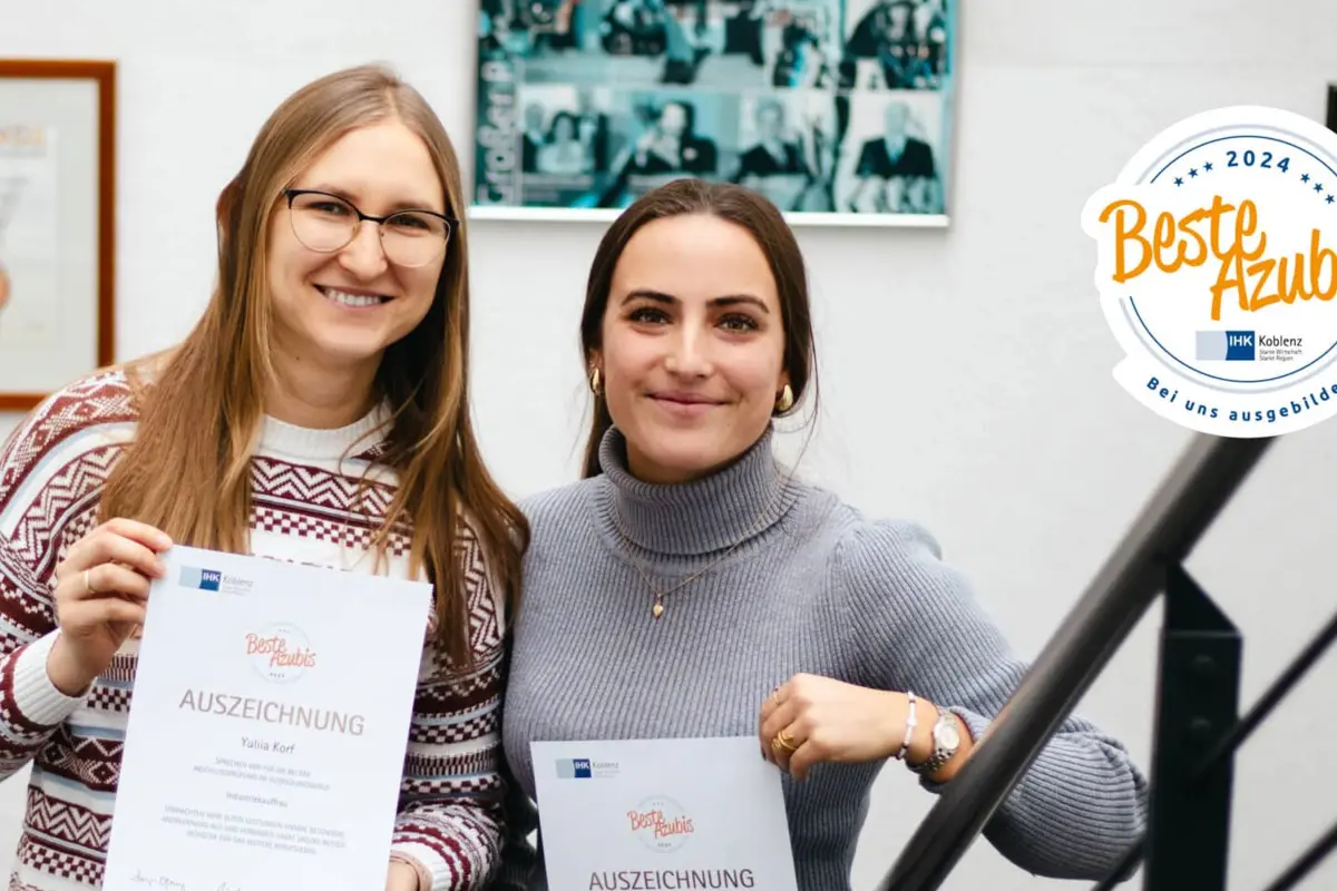 Beste Azubis der IHK Koblenz - ausgebildet bei Bluhm Systeme