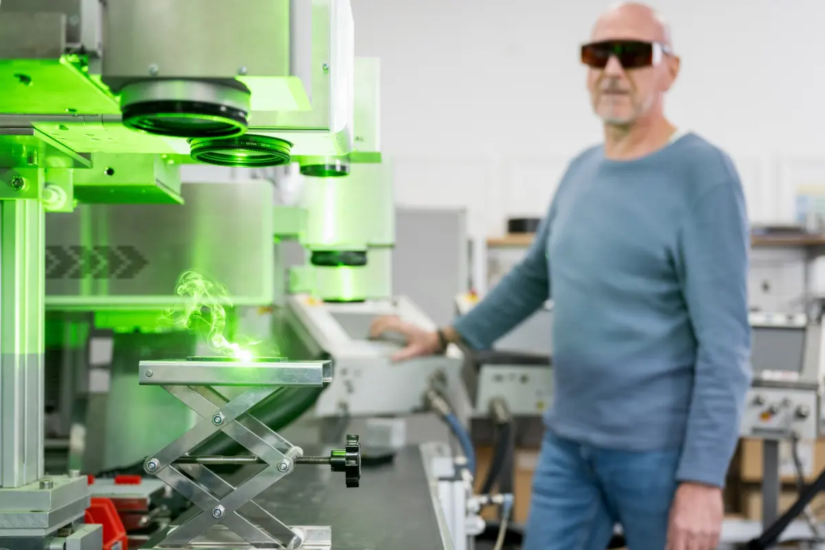 Imagebild Testraum Laser