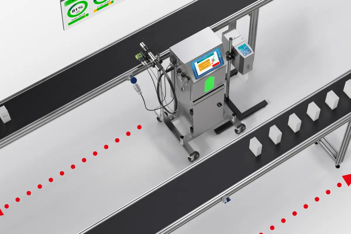 Linx 9900 Linienwechsel im Batteriebetrieb