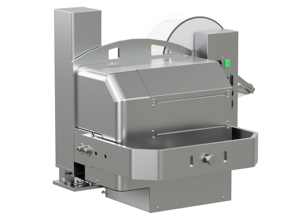 Etikettendruckspender Legi-Air 4050E mit Etiketten Rückseite