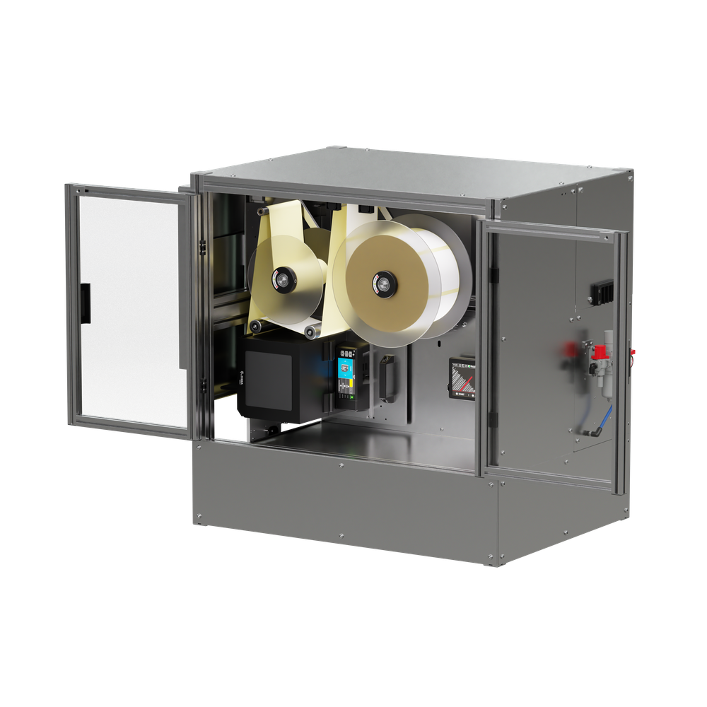 Palettenetikettierer AP 182 / AP 182 RT geöffnet links
