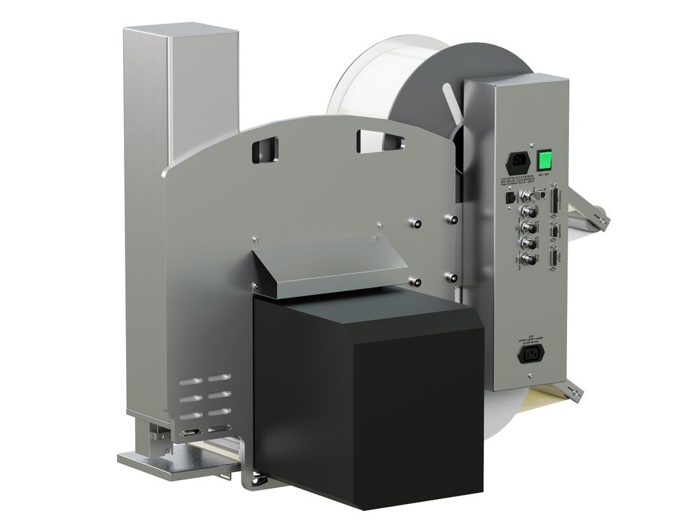 Etikettendruckspender Legi-Air 4050B mit Etiketten Rückseite