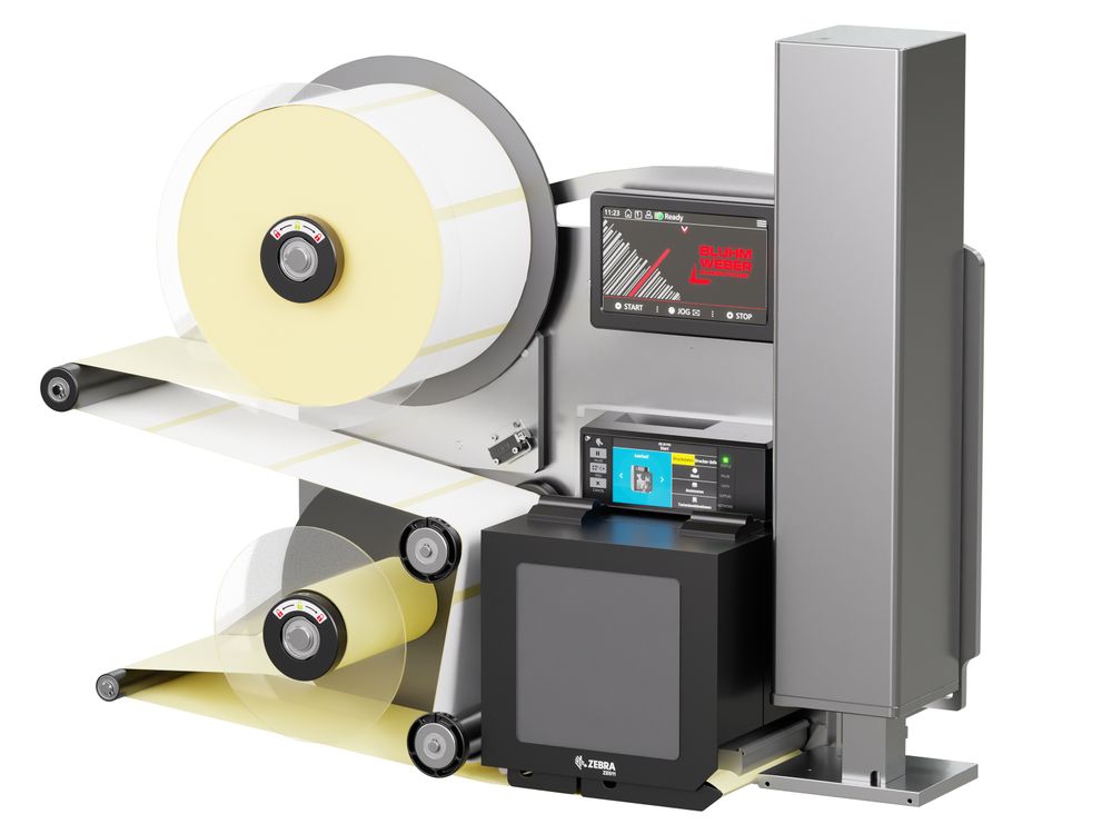 Etikettendruckspender Legi-Air 4050B mit Etiketten rechts