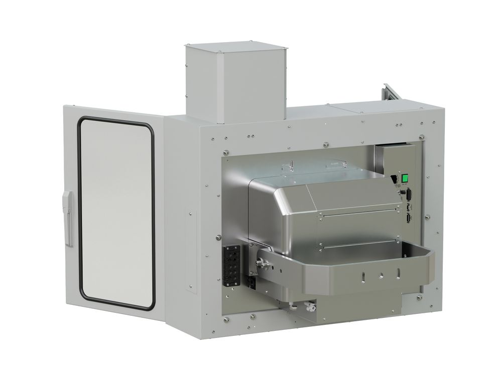 Etikettendruckspender Legi-Air 4050I offen Rückseite