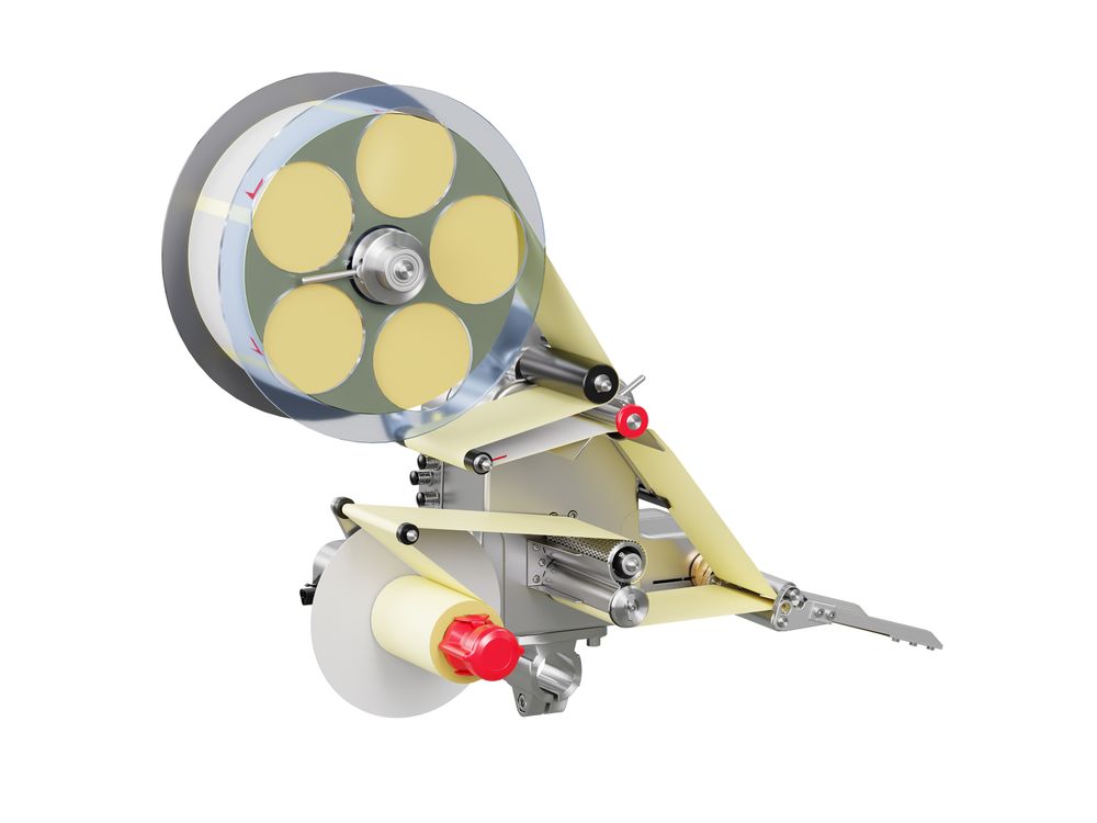 Etikettenspender Alpha Compact mit Etiketten links