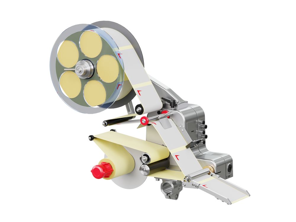 Etikettenspender Alpha Compact mit Etiketten rechts