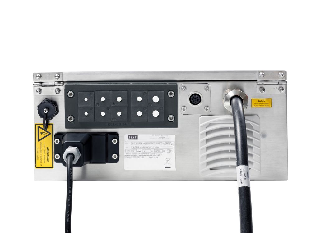 Linx CSL10 CSL30 Laser Versorgungseinheit Rückseite mit Anschlüssen