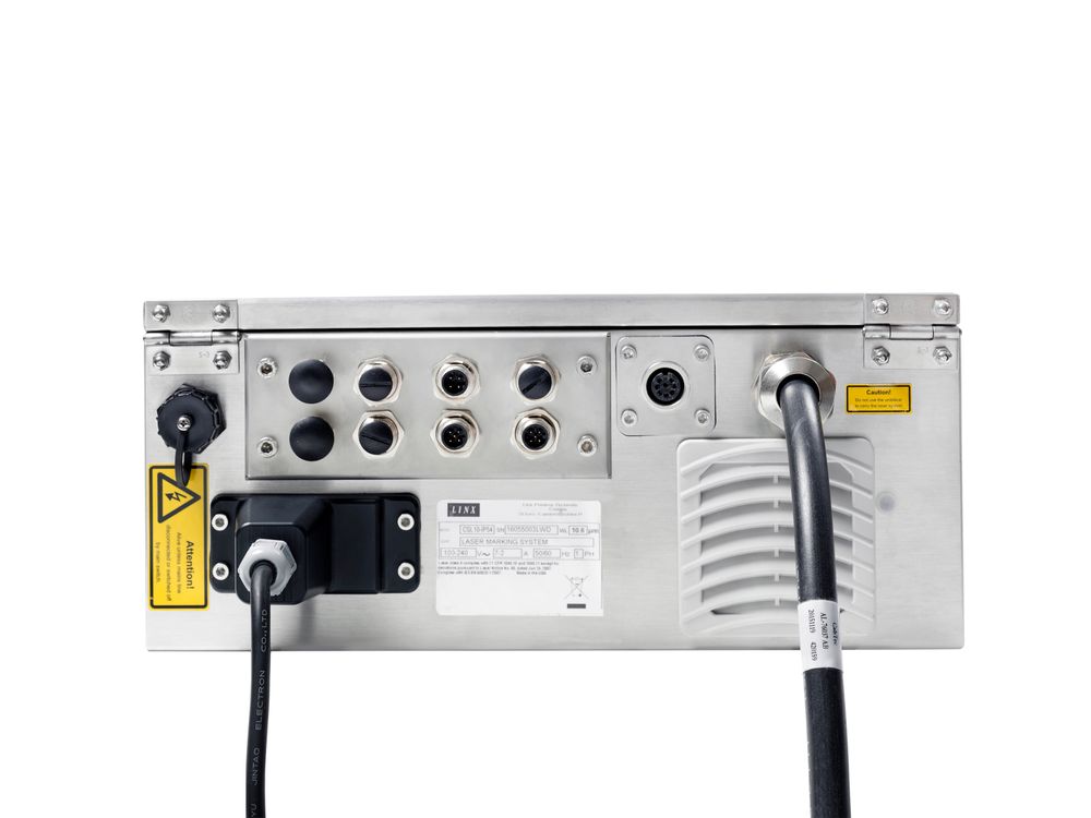 Linx CSL60 Laser Versorgungseinheit Rückseite mit Anschlüssen