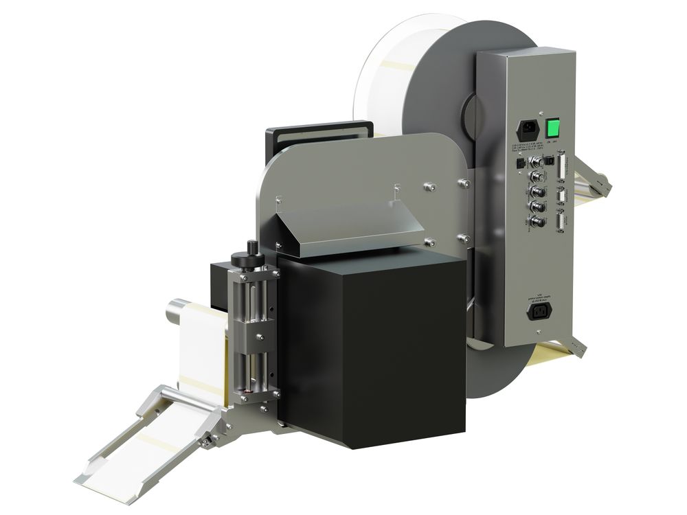 Etikettendruckspender Legi-E 4050WO mit Etiketten Rückseite