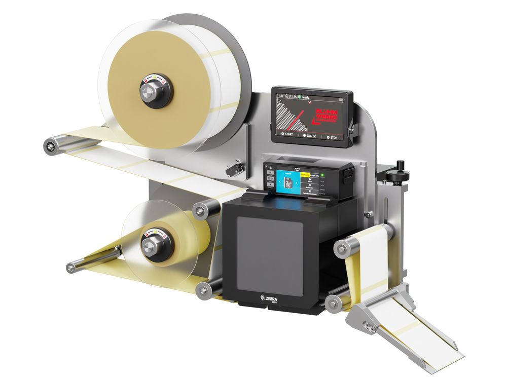 Etikettendruckspender Legi-E 4050WO mit Etiketten rechts