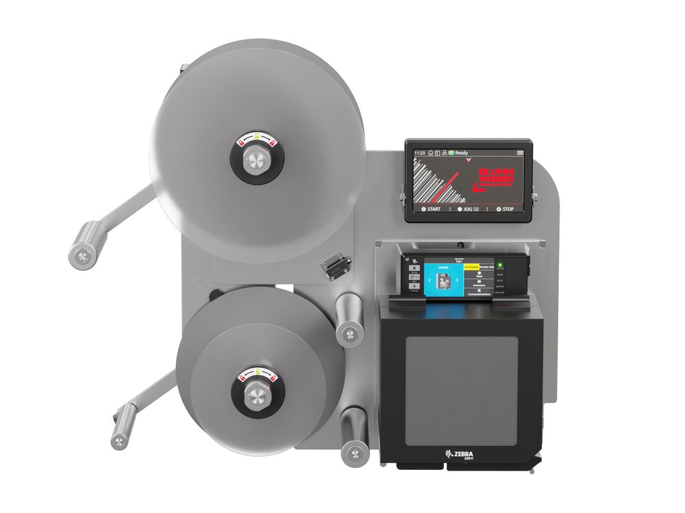 Etikettendruckspender Legi-Air 4050B-R ohne Etiketten frontal