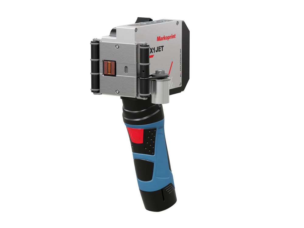 Industrieller Tintenstrahldrucker Markoprint X1JET HandHold frontal rechts
