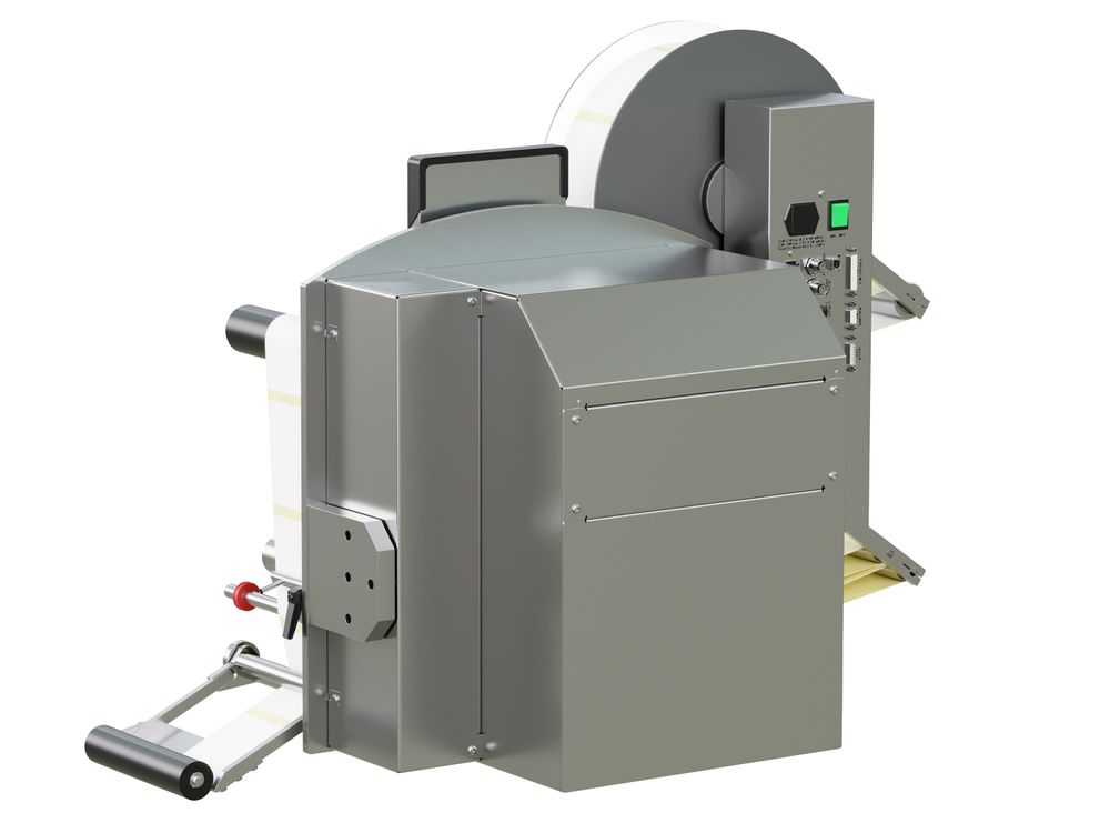 Etikettendruckspender Legi-E 4050AC mit Etiketten Rückseite