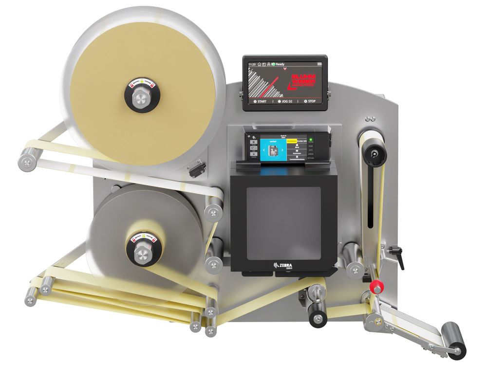 Etikettendruckspender Legi-E 4050AC mit Etiketten frontal