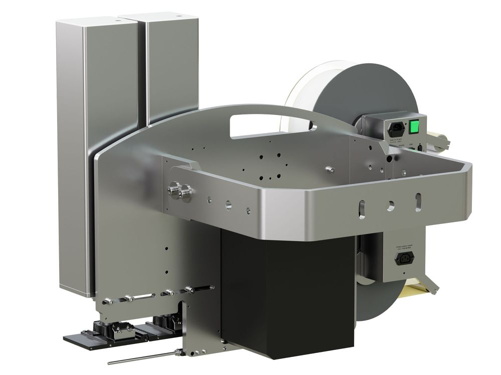 Etikettendruckspender Legi-Air 4050CWB mit Etiketten Rückseite