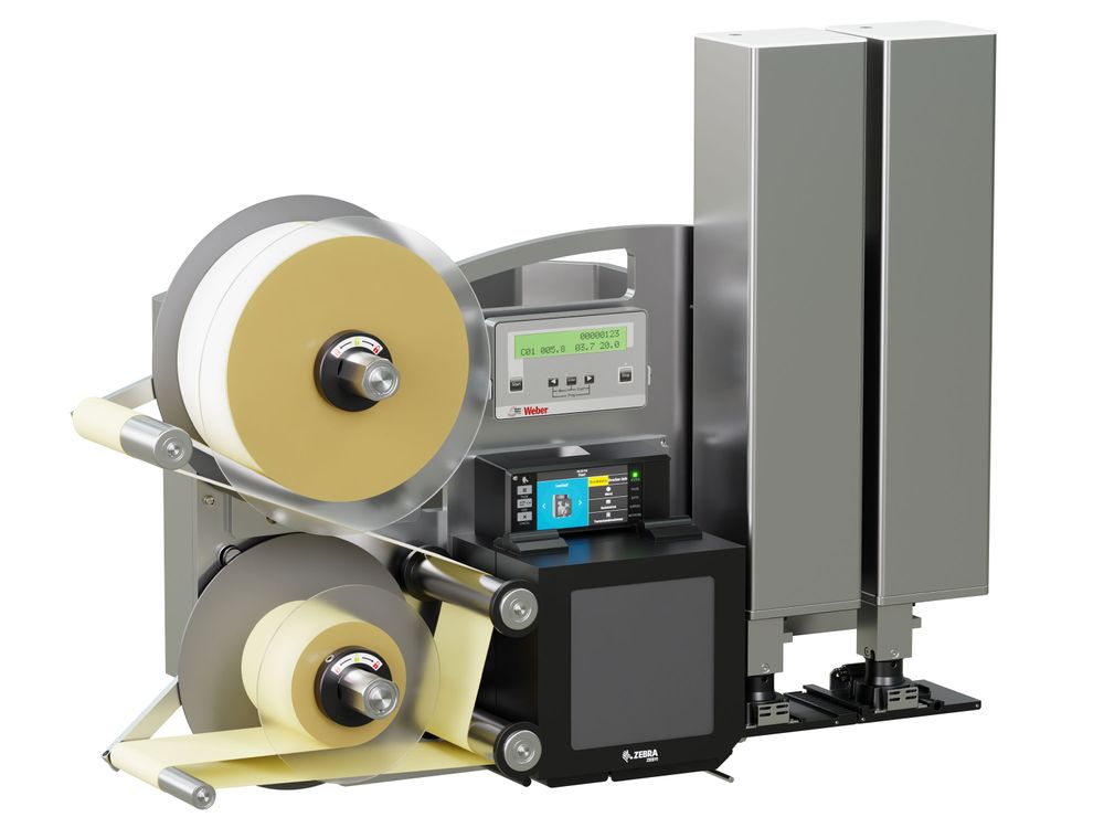 Etikettendruckspender Legi-Air 4050CWB mit Etiketten links