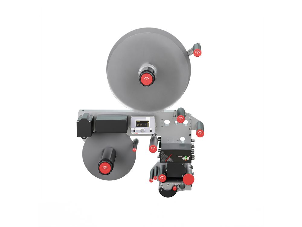 Etikettenspender Alpha HSM ohne Etiketten frontal