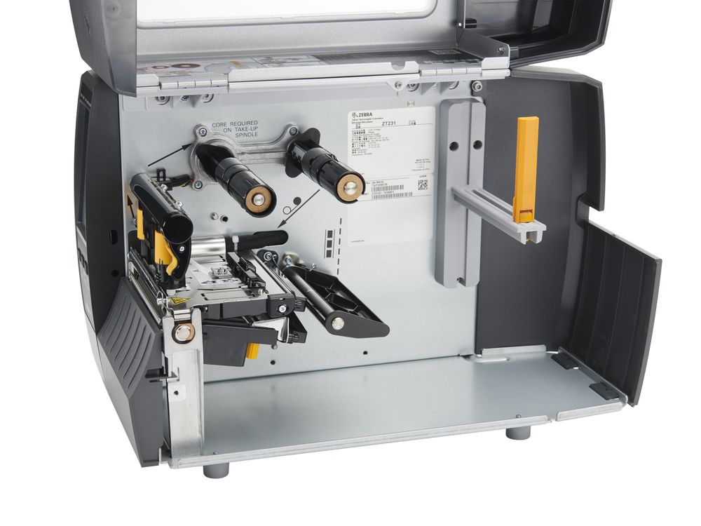 Zebra ZT231 Etikettendrucker offen leer