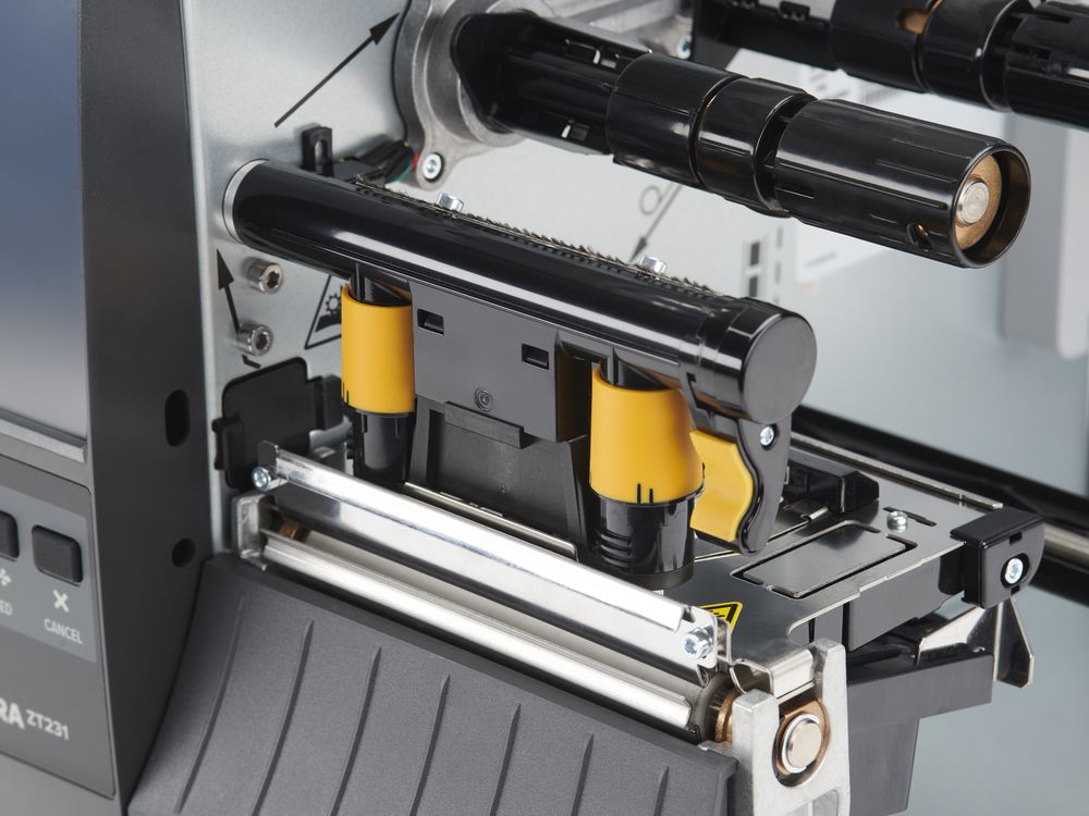 Zebra ZT231 Etikettendrucker Druckschalter