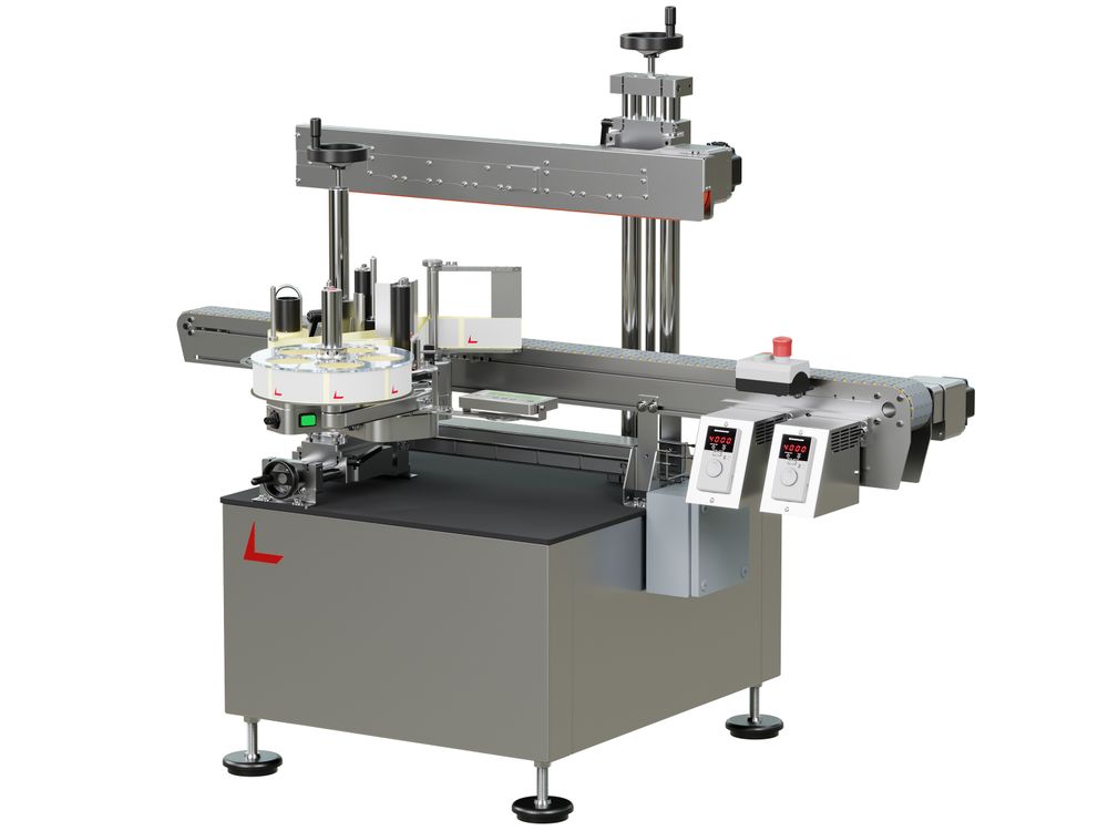 Etikettieranlage Geset 213 mit Etiketten rechts