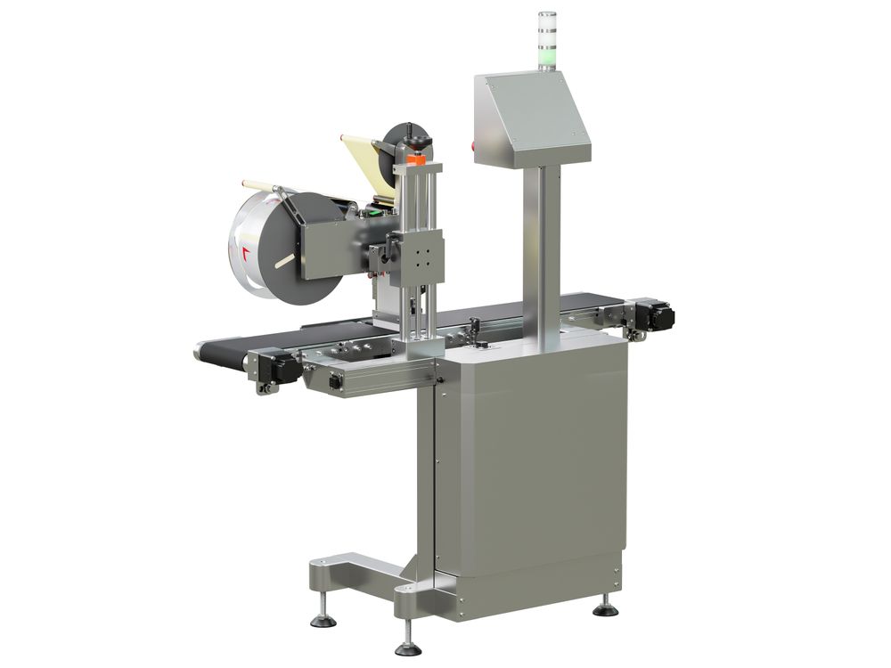 Etikettieranlage Geset 218 mit Etiketten Rückseite