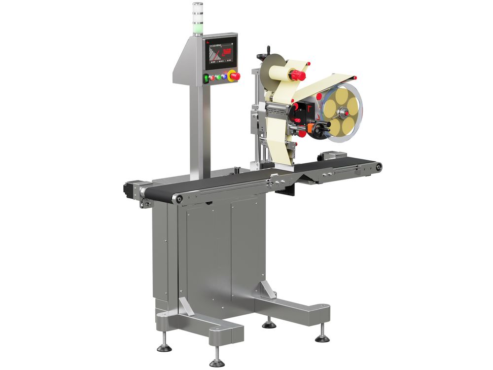 Etikettieranlage Geset 218 mit Etiketten links