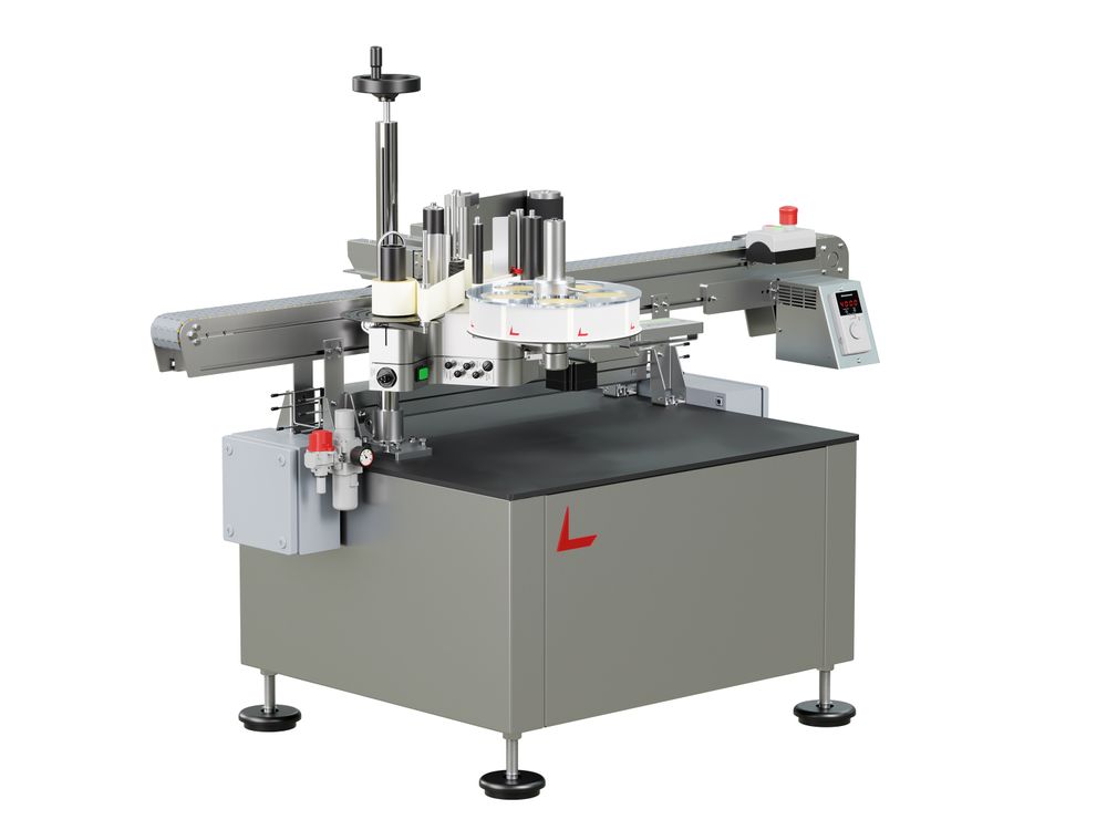 Etikettieranlage Geset 222 mit Etiketten links