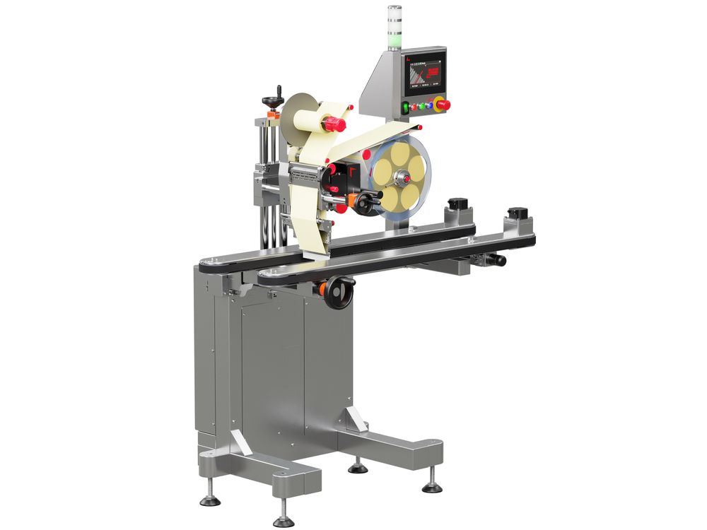 Etikettieranlage Geset 248 mit Etiketten links