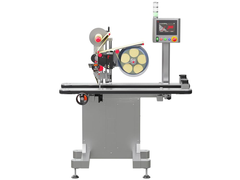 Etikettieranlage Geset 249 mit Etiketten frontal