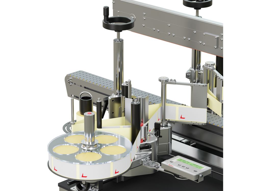 Etikettieranlage Geset 214 mit Etiketten rechts