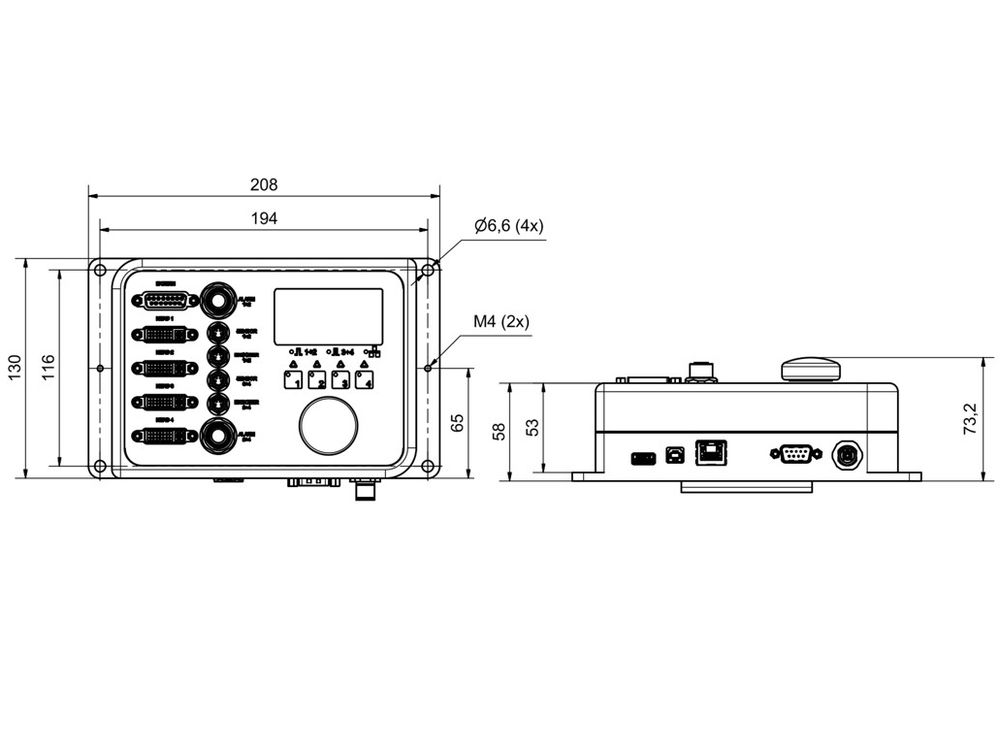 Technical Drawing Markoprint integra Quadro
