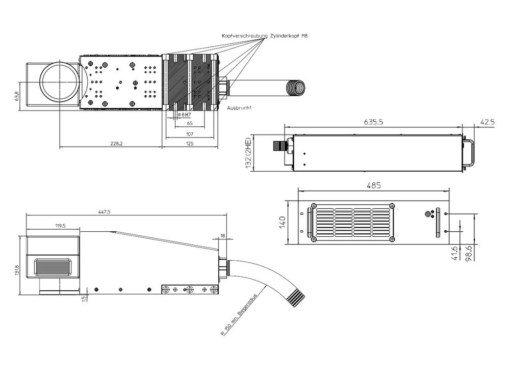 Technische Zeichnung Fiberline