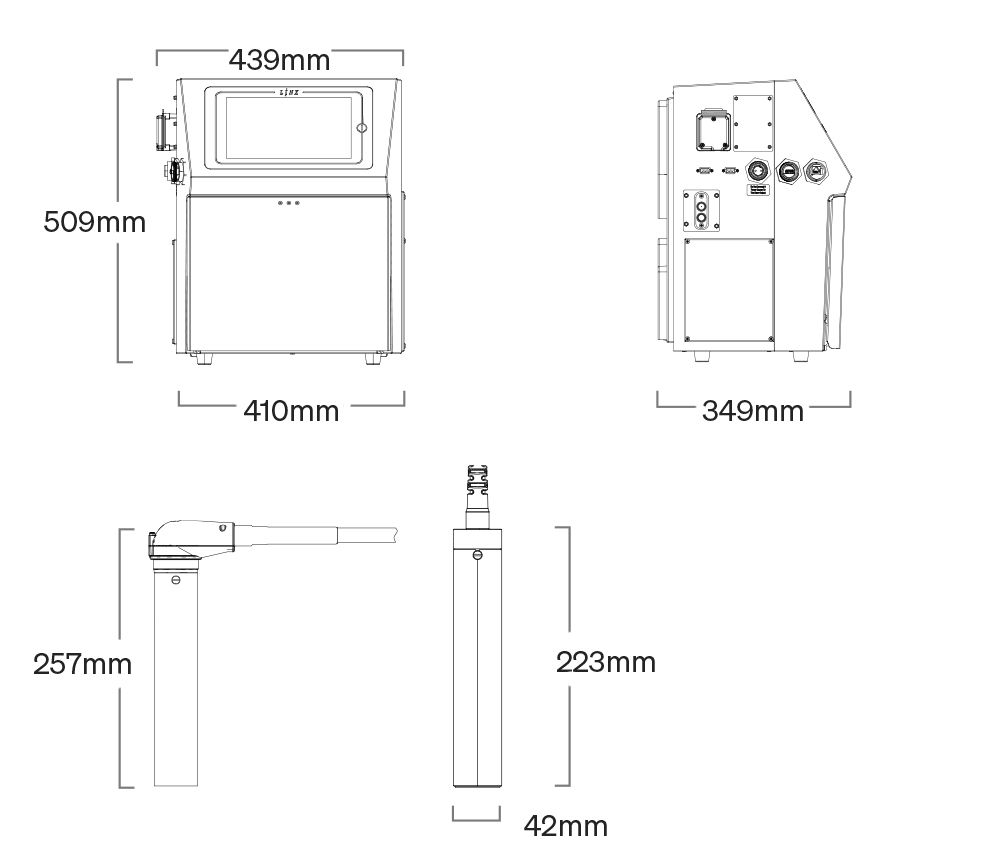 Technical Drawing Linx 9940 Spectrum