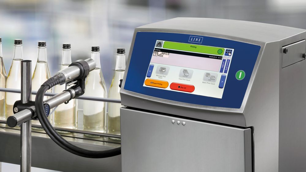 LINX 8900 marking glas bottles