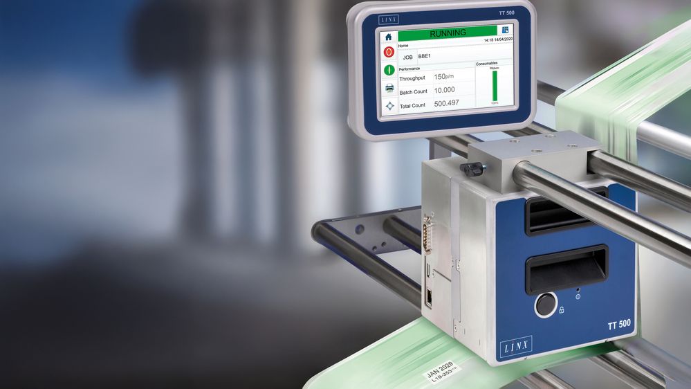Linx TT 500 beim Foliendruck