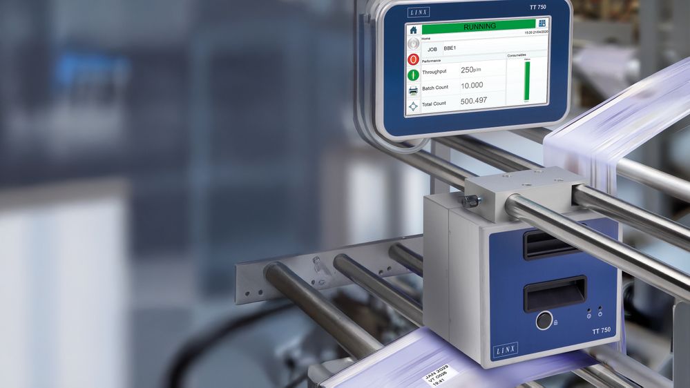Linx TT 750 beim direkten Bedrucken von Folienverpackungen