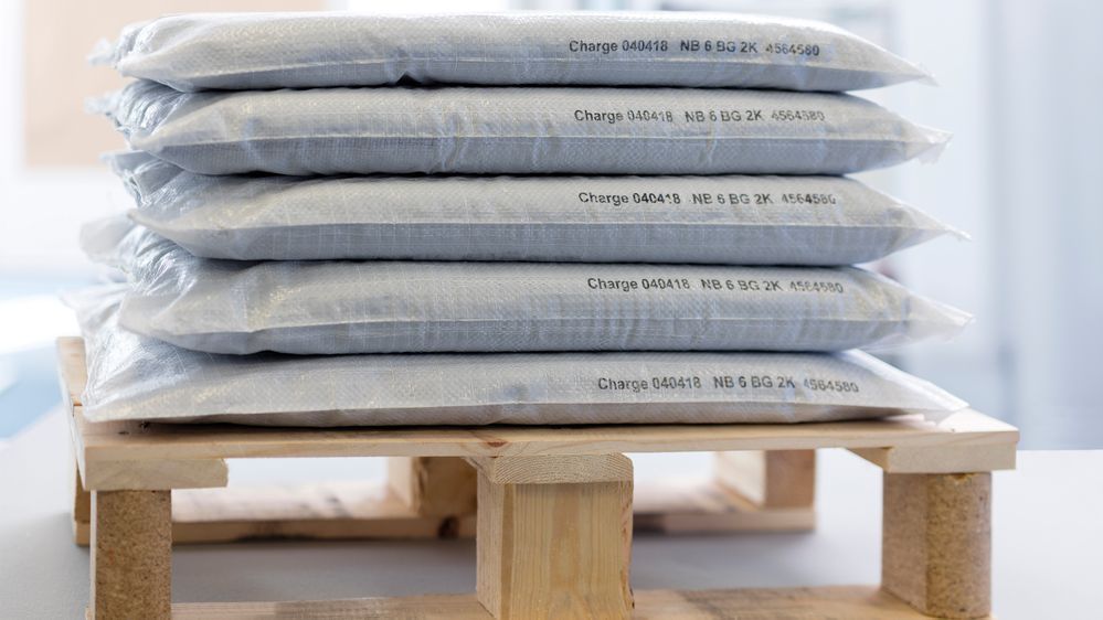 Mit Tintenstrahldrucker Markoprint X1JET XR bedruckter Sack