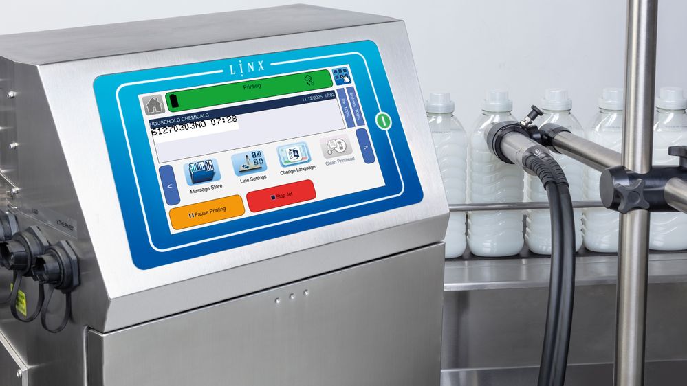 LINX 9900 marking plastic bottles