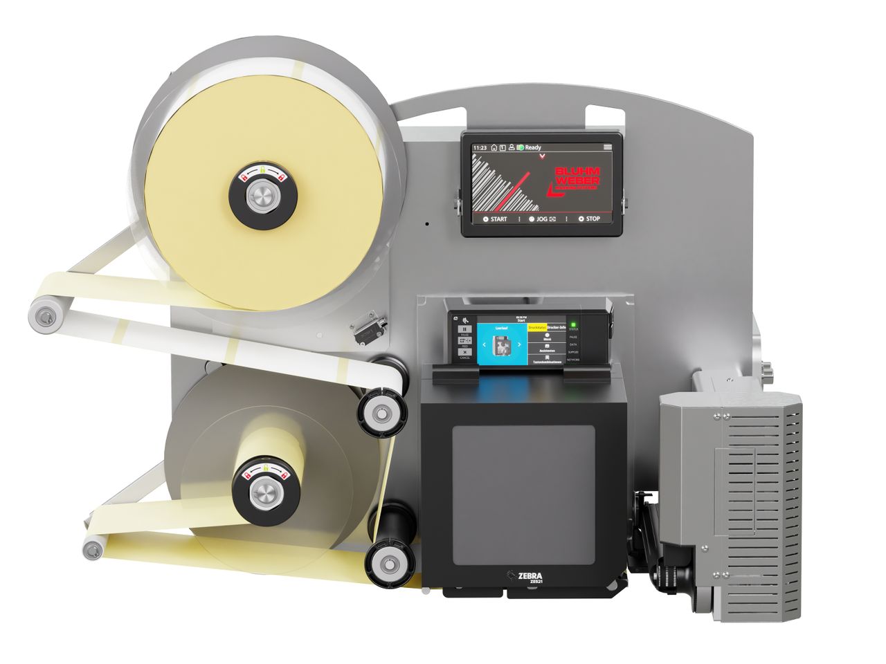 Etikettendruckspender Legi-Air 4050RR mit Etiketten frontal