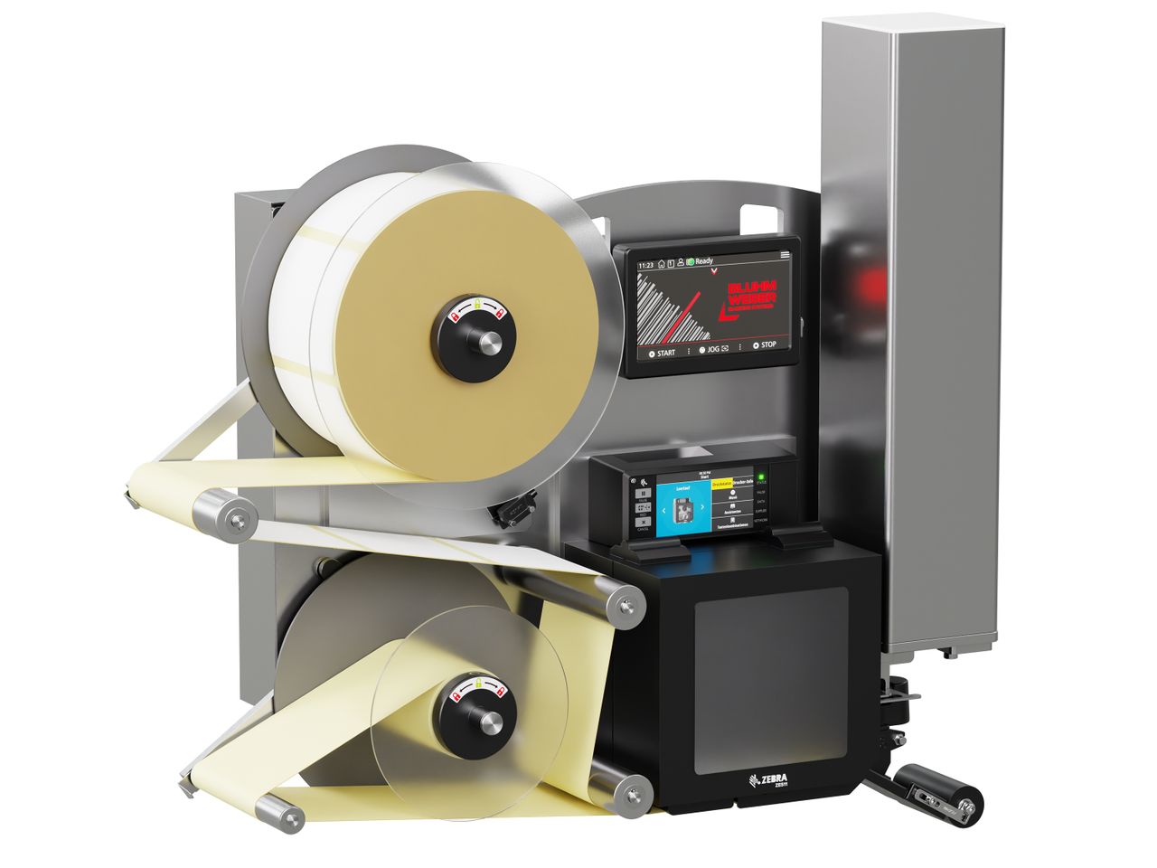 Etikettendruckspender Legi-E 4050E mit Etiketten links