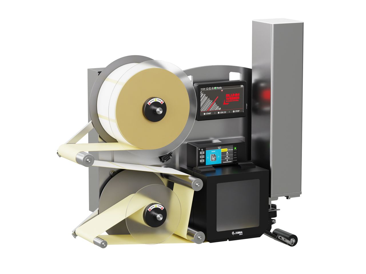 Label print applicator Legi-E 4050E with labels on the left