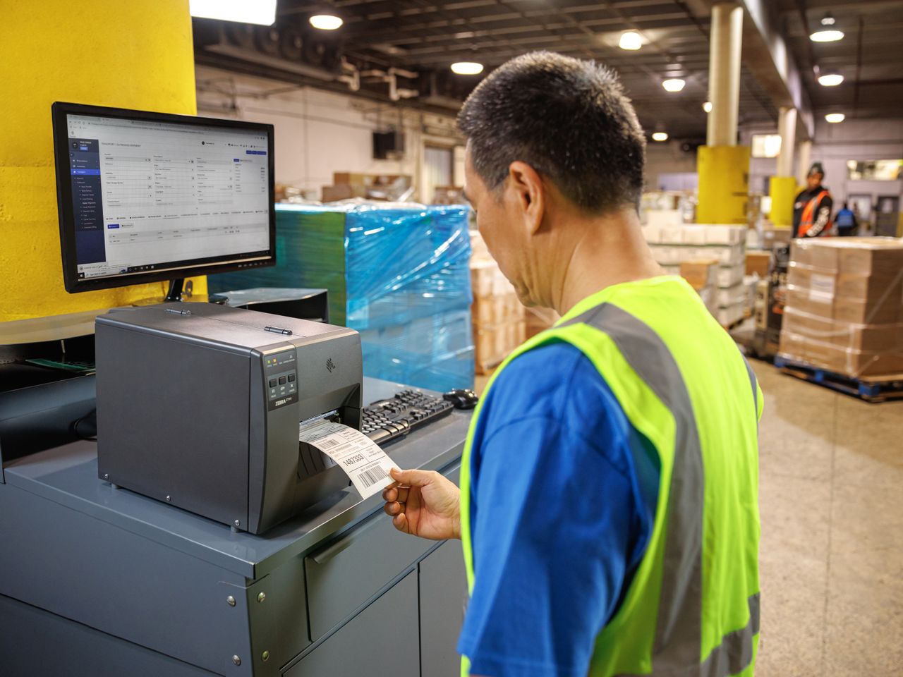 Zebra ZT111 label printer shipping label printing