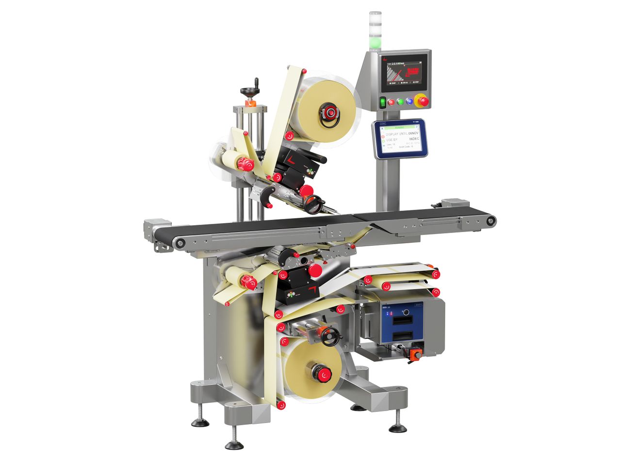 Geset 217 labeling system with labels left
