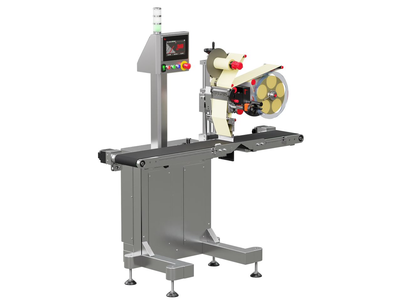 Geset 218 labeling system with labels left