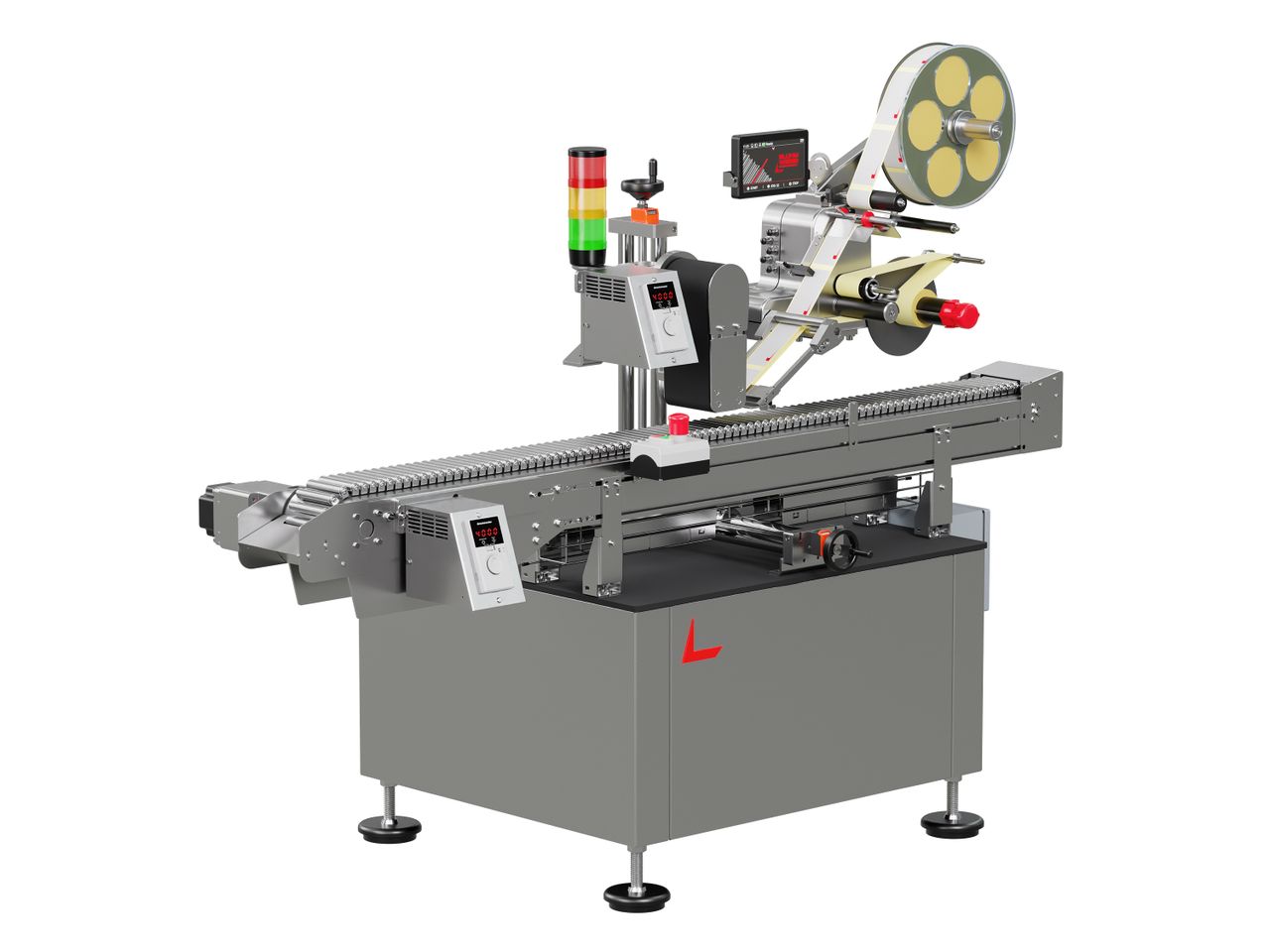 Geset 225 labeling system with labels left