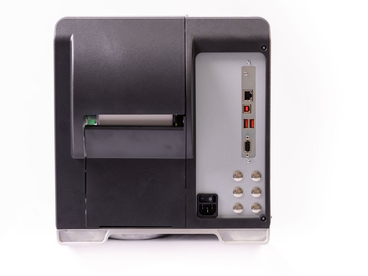 Novexx xlp 60x label printer rear with connections