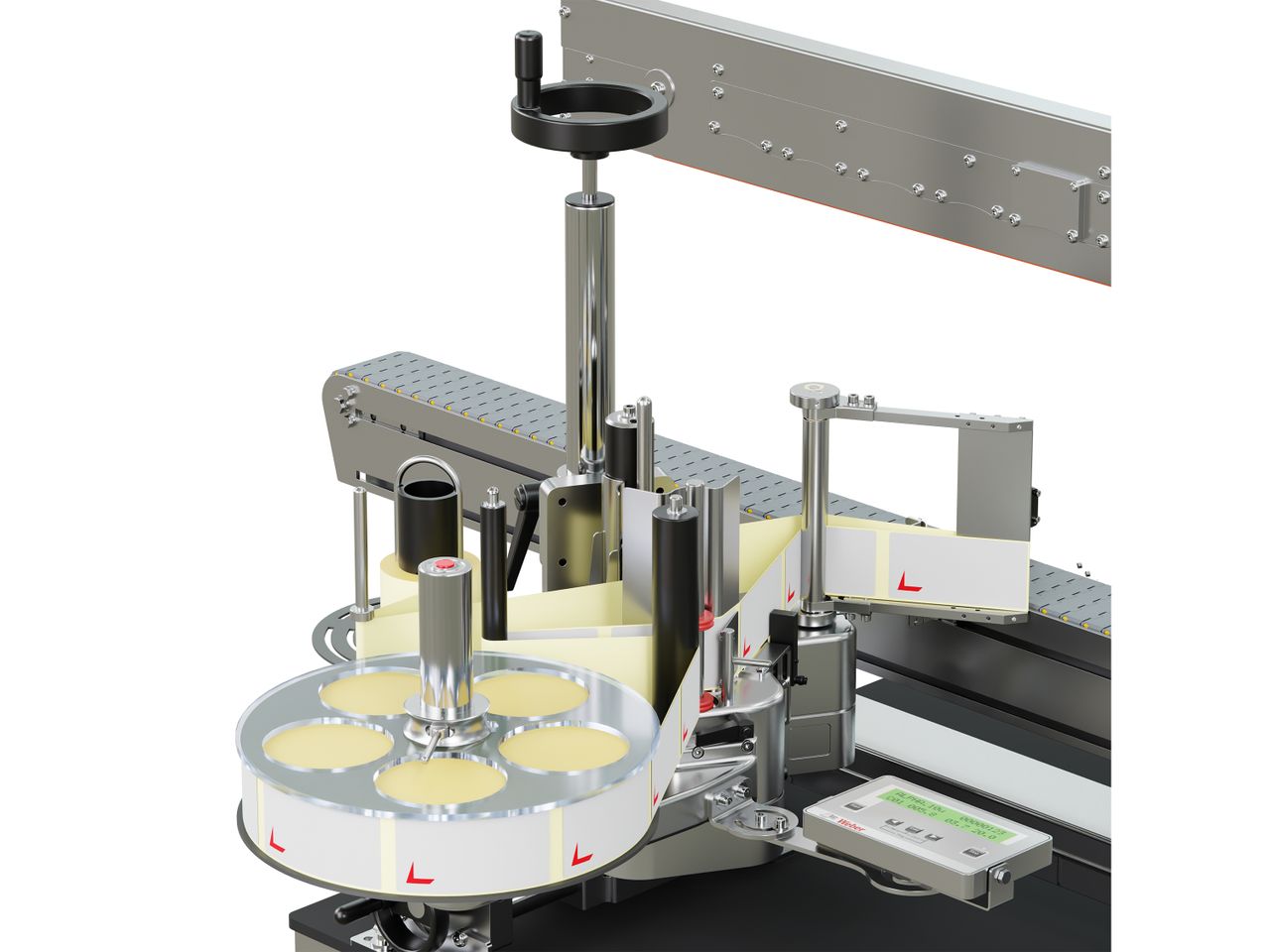 Etikettieranlage Geset 213 mit Etiketten rechts