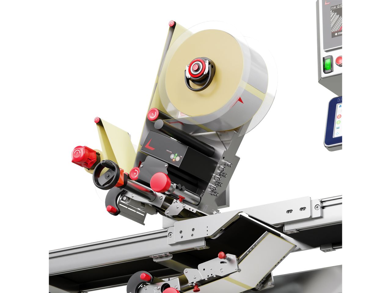 Etikettieranlage Geset 217 mit Etiketten rechts