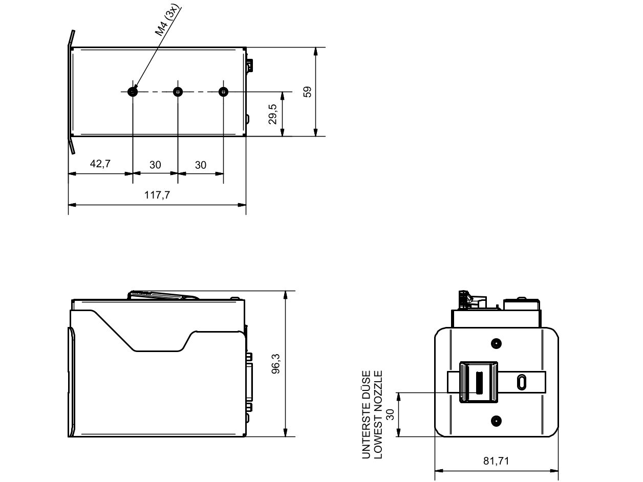 Technical Drawing Markoprint X1JET LX